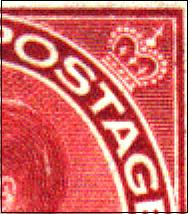 TWO CENTS CARMINE RETOUCHED DIE