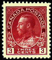 THREE CENTS CARMINE DIE I