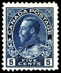 FIVE CENTS DARK BLUE